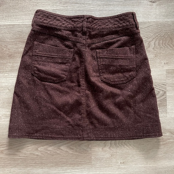Woolrich Womens Skirt Sz 4 Brown Textured Wool Short Bottoms - Picture 9 of 11